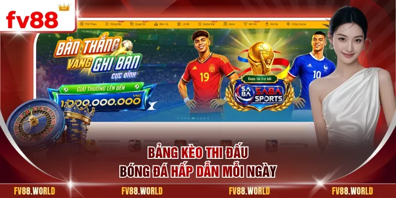 Bảng kèo thi đấu bóng đá hấp dẫn mỗi ngày